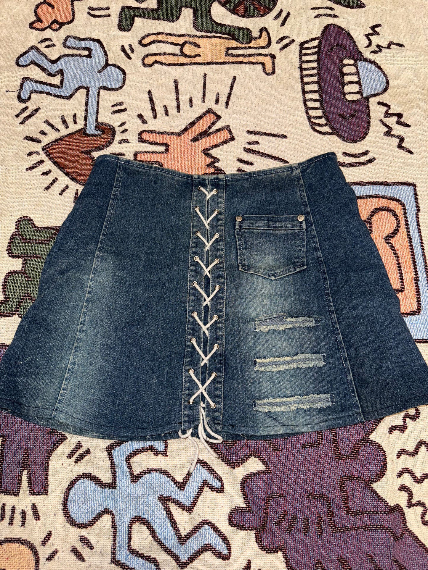 Y2k mini denim skirt
