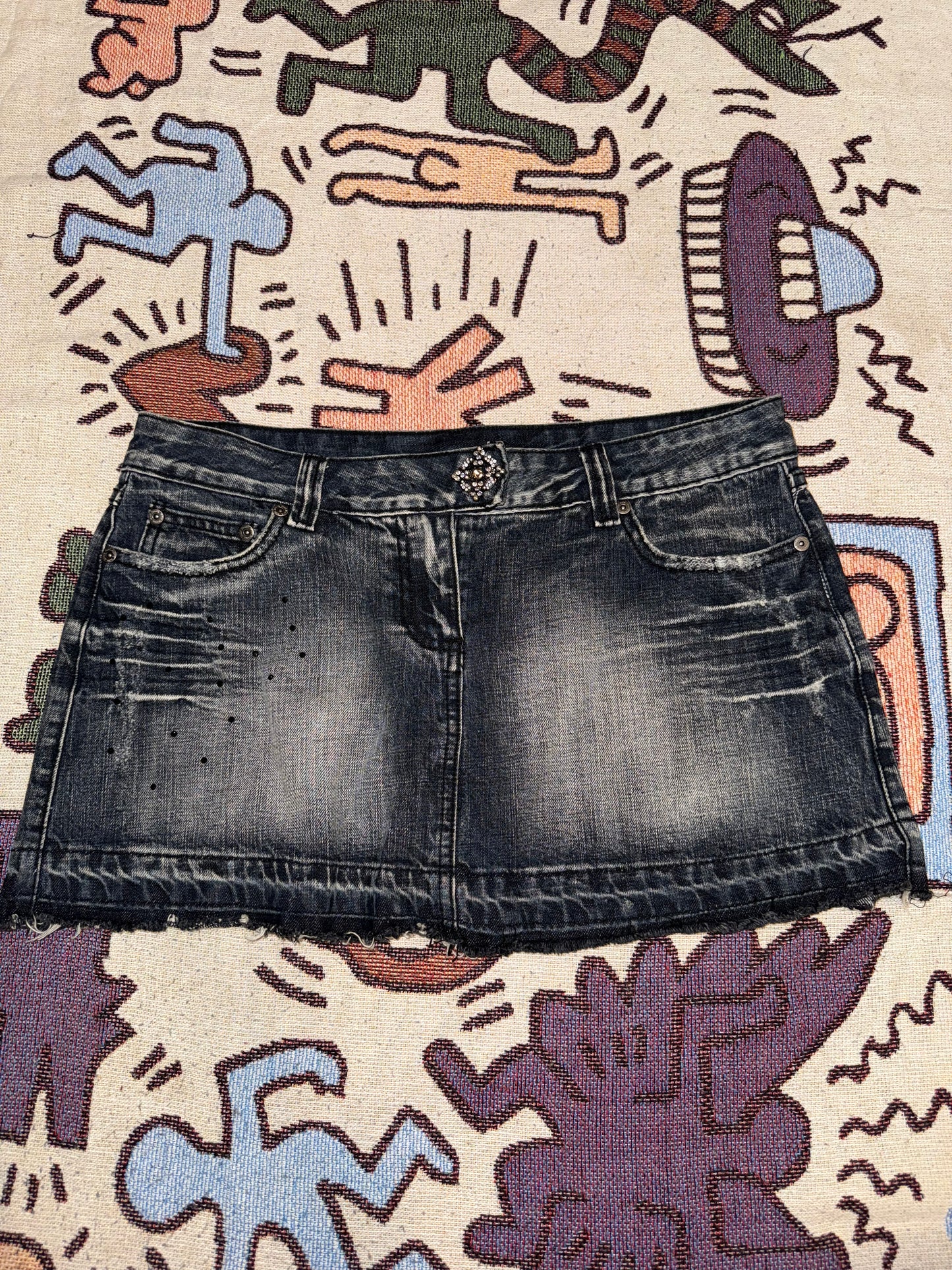 Y2k mini denim skirt