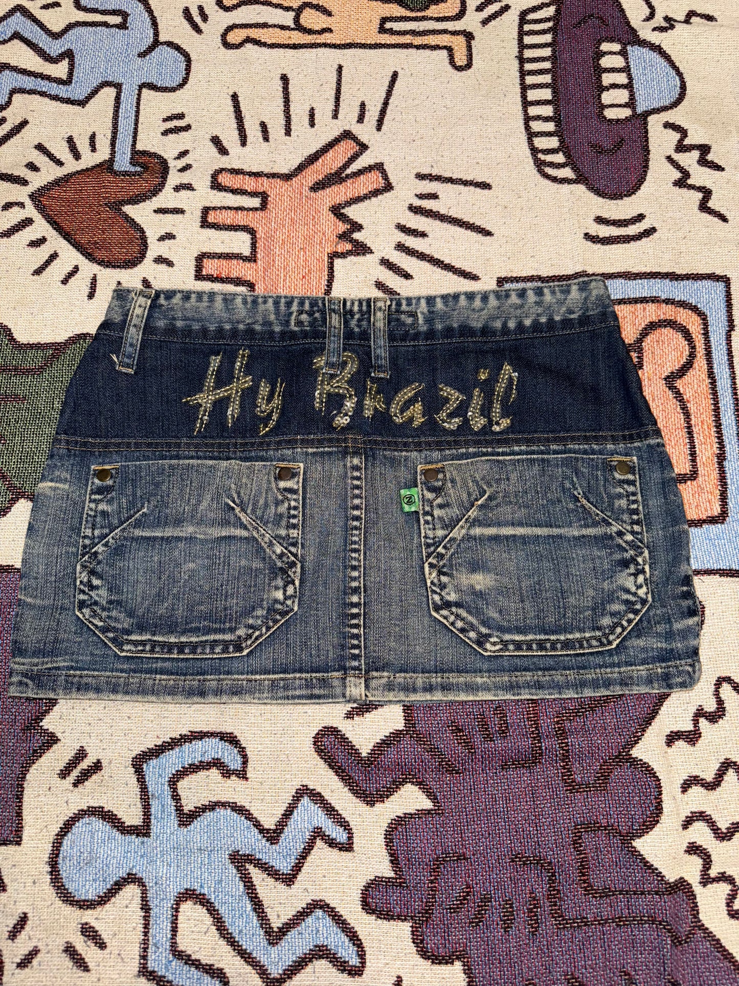 Y2k mini denim skirt