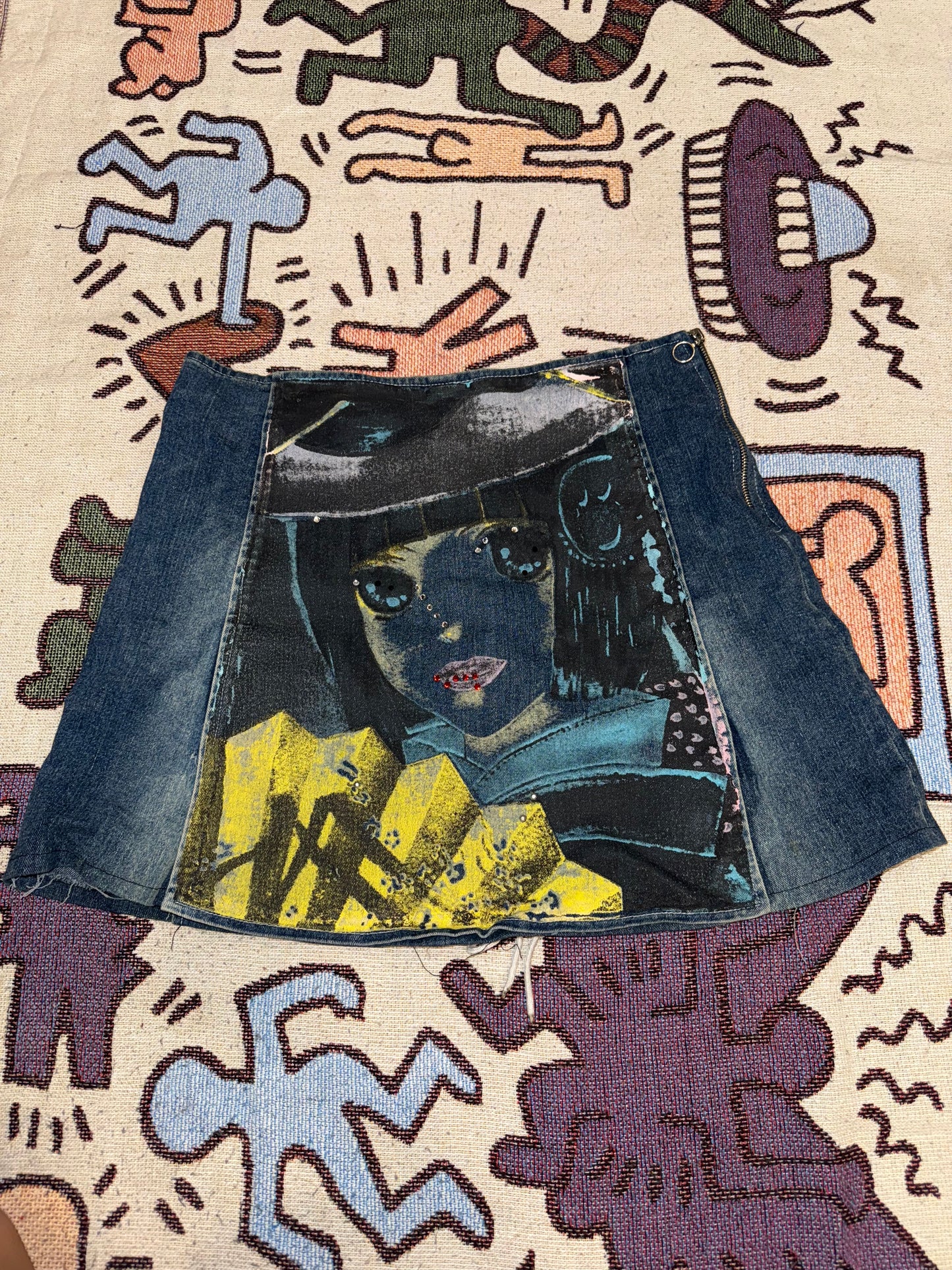 Y2k mini denim skirt