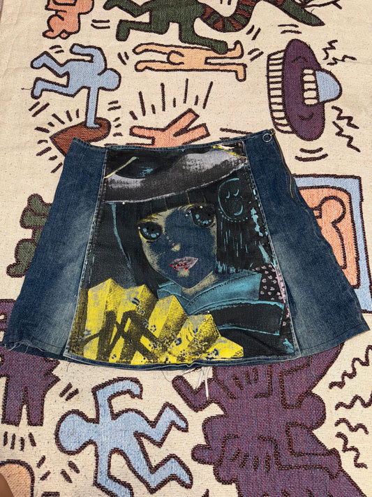Y2k mini denim skirt