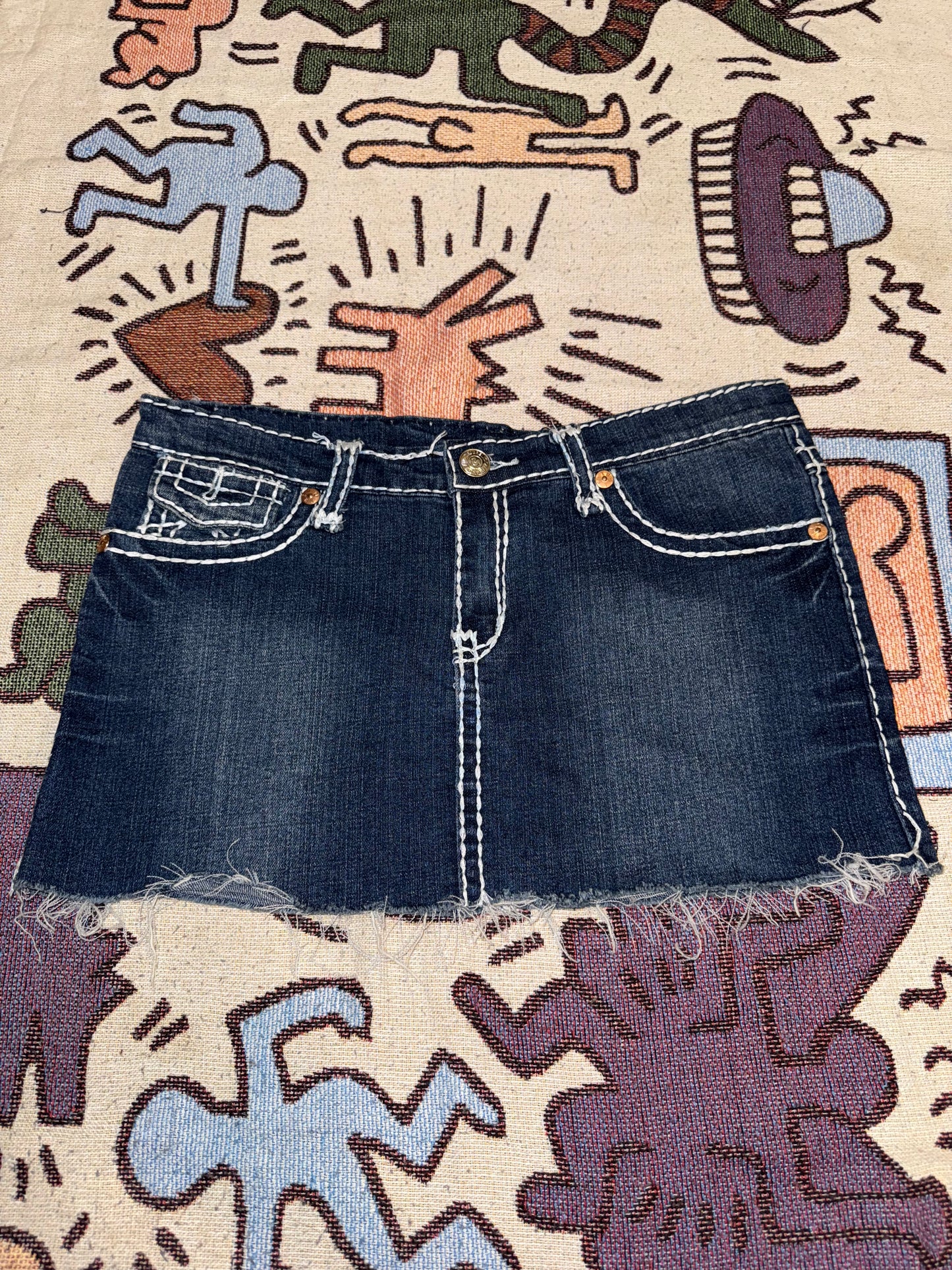 Y2k mini denim skirt True Religion